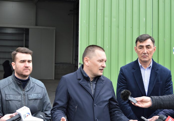 Conferință de presă la stația de sortare de la Mofleni